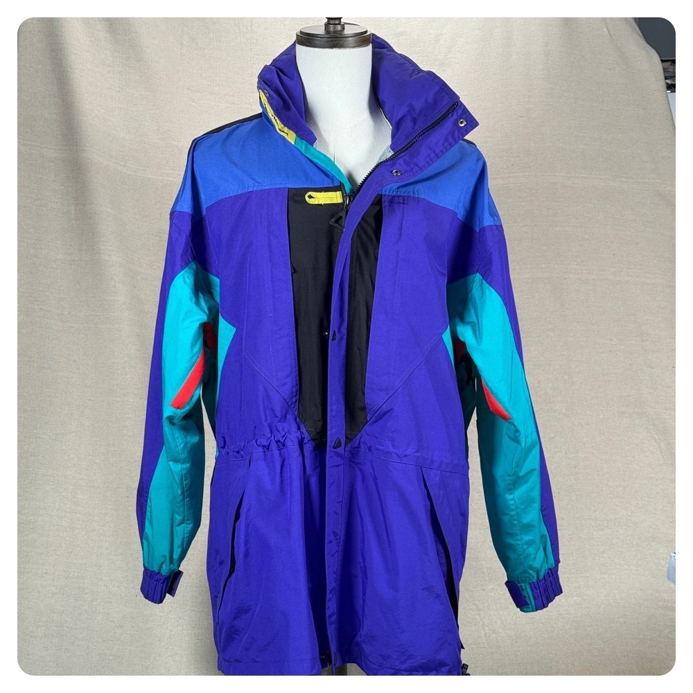 Rare 90s Helly Hansen‎ Equipe Ski Jacket Men L Awesome Condition Colorblock EUC